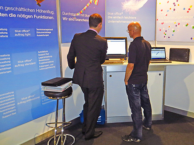 blue office Pr�sentation an der topsoft 2012